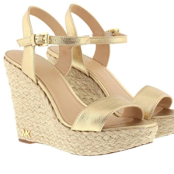 Michael Kors Jill Wedge Gold Online Sale, UP 51% OFF